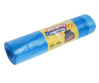 143 р. Мешок для мусора 60л 30шт. с завязками NO NAME 60х30  с доставкой в г. Кемерово. Увеличить фотографию 1