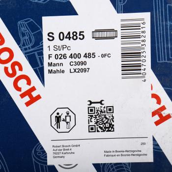 2 449 р. Фильтр воздушный BMW X5 (E70) (4.8) левый BOSCH BOSCH f026400485 BOSCH f026400485  с доставкой в г. Кемерово. Увеличить фотографию 3