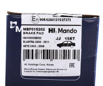 1 979 р. Колодки тормозные HYUNDAI Sonata 5,Getz,Tucson (04-) KIA Sportage (04-) задние (4шт.) MANDO MANDO mbf015202 MANDO mbf015202  с доставкой в г. Кемерово. Увеличить фотографию 6