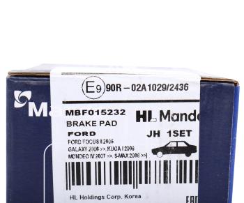 1 439 р. Колодки тормозные FORD Galaxy,Mondeo LAND ROVER Freelander задние (4шт.) MANDO MANDO mbf015232 MANDO mbf015232  с доставкой в г. Кемерово. Увеличить фотографию 5