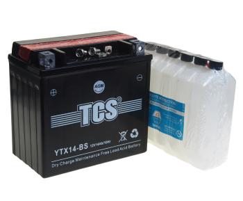 4 099 р. Аккумулятор TCS AGM 14Ач TCS 6ст14 ytx14-bs  с доставкой в г. Кемерово. Увеличить фотографию 2