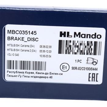 2 599 р. Диск тормозной MITSUBISHI Carisma (96-04) VOLVO S40 (96-04) задний (1шт.) MANDO MANDO mbc035145 MANDO mbc035145  с доставкой в г. Кемерово. Увеличить фотографию 5