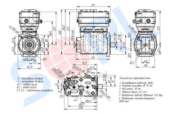 42 999 р. Компрессор DAF воздушный 2-х цилиндровый SORL SORL 35090380030  с доставкой в г. Кемерово. Увеличить фотографию 5