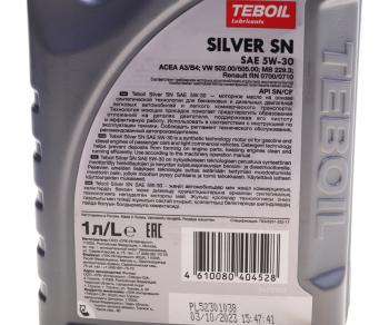 699 р. Масло моторное SILVER SN 5W30 синт.1л TEBOIL TEBOIL 3453911  с доставкой в г. Кемерово. Увеличить фотографию 4