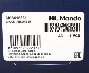 5 499 р. Амортизатор RENAULT Symbol (00-) передний левый/правый газовый MANDO MANDO mss016331 MANDO mss016331  с доставкой в г. Кемерово. Увеличить фотографию 3