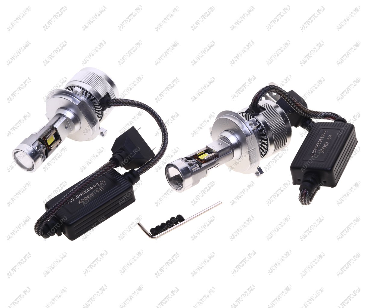 5 649 р. Лампа светодиодная 12V H4 P43t линза 4300K бокс (2шт.) CLEARLIGHT CLEARLIGHT kbm cl h4 mini pro 4k-2  с доставкой в г. Кемерово