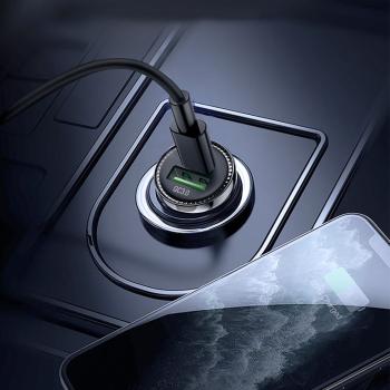 599 р. Устройство зарядное в прикуриватель 1USB + 1 Type C 12V HOCO HOCO z44 black  с доставкой в г. Кемерово. Увеличить фотографию 2