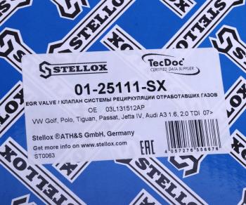 14 999 р. Клапан VW Passat (08-14) AUDI A3 (03-13) рециркуляции картерных газов (EGR) STELLOX STELLOX 0125111sx  с доставкой в г. Кемерово. Увеличить фотографию 5