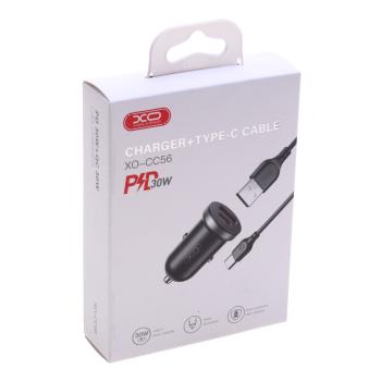 719 р. Устройство зарядное в прикуриватель 1USB + 1 Type C 12V XO XO cc56 black  с доставкой в г. Кемерово. Увеличить фотографию 4