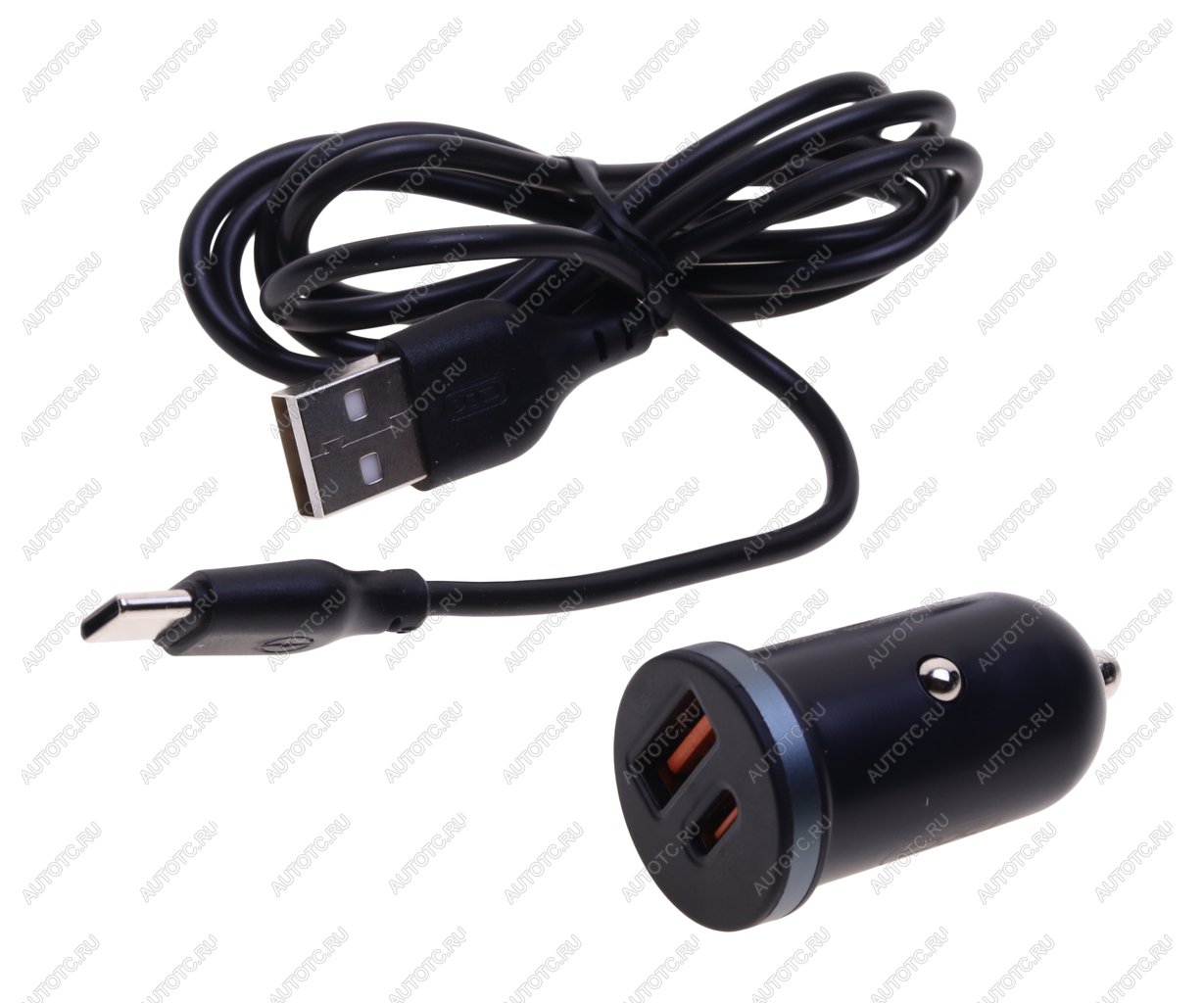 719 р. Устройство зарядное в прикуриватель 1USB + 1 Type C 12V XO XO cc56 black  с доставкой в г. Кемерово