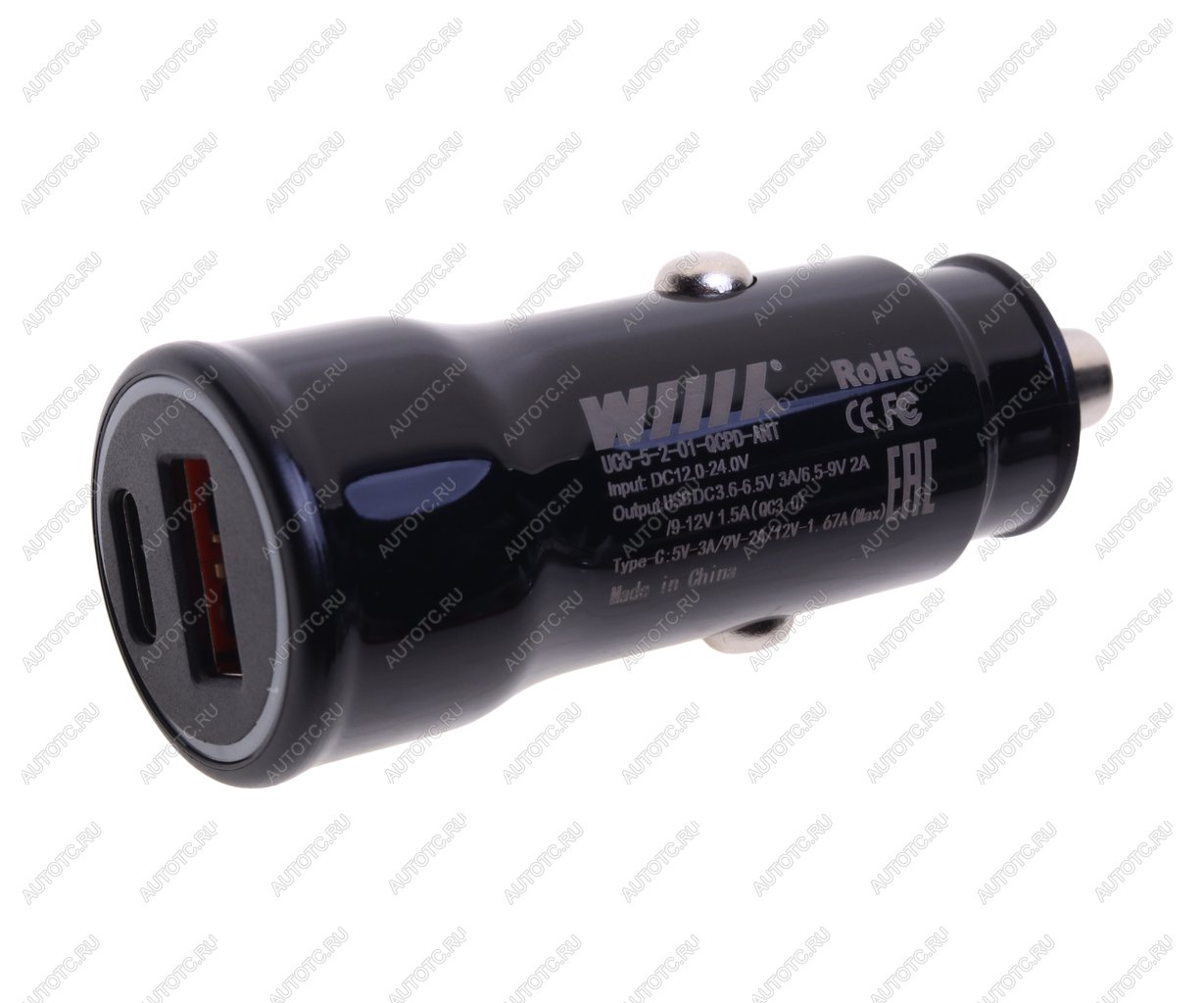 489 р. Устройство зарядное в прикуриватель 1USB + 1 Type C 12V WIIIX WIIIX ucc-5-2-01-qcpd-ant  с доставкой в г. Кемерово