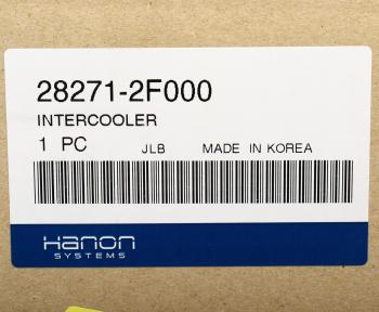 12 249 р. Охладитель KIA Sorento (09-) (2.02.2 CRDI) наддувного воздуха HCC (HANON) HCC 28271-2f000  с доставкой в г. Кемерово. Увеличить фотографию 5