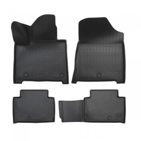 2 699 р. Коврики салонные (1,2 ряд, 7 мест) Norplast Unidec  Hyundai Santa Fe  5 MX5 (2022-2025) (черные)  с доставкой в г. Кемерово