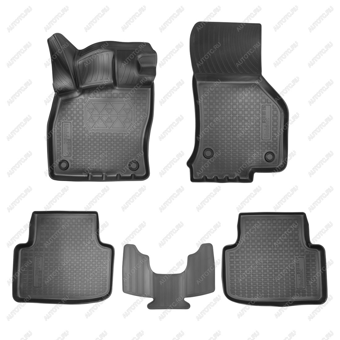 2 479 р. Коврики салонные (3D) Norplast Unidec Skoda Octavia A8 универсал (2019-2022) (черные)  с доставкой в г. Кемерово