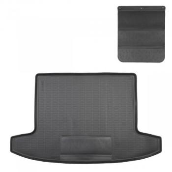 Коврик в багажное отделение с защитным фартуком Norplast Unidec Geely Coolray SX11 рестайлинг (2023-2025) (черный)
