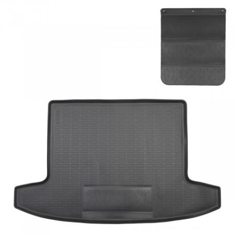 2 969 р. Коврик в багажное отделение с защитным фартуком Norplast Unidec  Geely Coolray  SX11 (2023-2025) рестайлинг (черный)  с доставкой в г. Кемерово