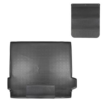 Коврик в багажное отделение с защитным фартуком Norplast Unidec BMW X5 G05 (2018-2022) (черный)