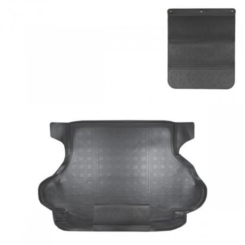 2 999 р. Коврик в багажное отделение с защитным фартуком Norplast Unidec  Honda CR-V  RD1,RD2,RD3 (1999-2001) рестайлинг (черный)  с доставкой в г. Кемерово