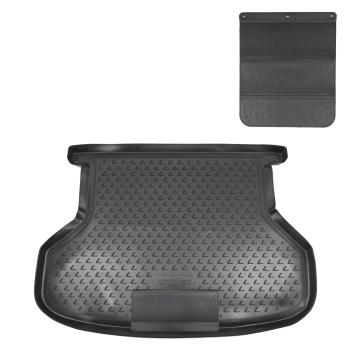 Коврик в багажное отделение с защитным фартуком Norplast Unidec Lexus RX350 XU30 дорестайлинг (2003-2006) (черный)