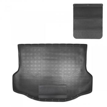 Коврик в багажное отделение с защитным фартуком (с докаткой) Norplast Unidec Toyota RAV4 XA40 5 дв. рестайлинг (2015-2019) (черный)