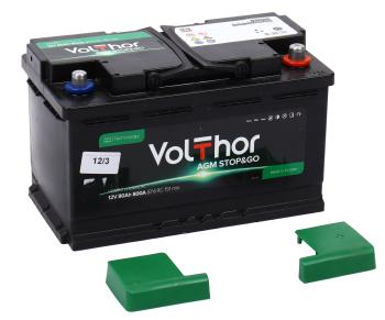 23 599 р. Аккумулятор VOLTHOR AGM 80Ач обратная полярность VOLTHOR 6ст80(0)  с доставкой в г. Кемерово. Увеличить фотографию 1