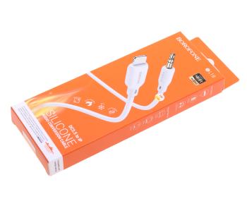 299 р. Переходник iPhone (5-) на jack 3.5 BOROFONE BOROFONE bl18 белый  с доставкой в г. Кемерово. Увеличить фотографию 3
