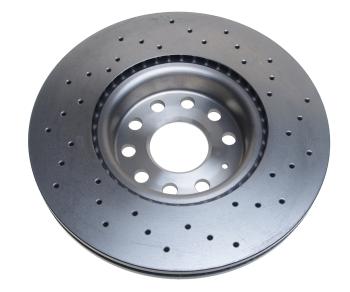 10 599 р. Диск тормозной AUDI A3 VW Golf 4,5 Passat,Tiguan перфорированный пер.вент. D=312мм BREMBO BREMBO 09.9772.1x  с доставкой в г. Кемерово. Увеличить фотографию 2
