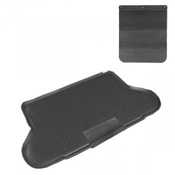 Коврик в багажное отделение с защитным фартуком Norplast Unidec Chevrolet Lacetti хэтчбек (2002-2013) (черный)