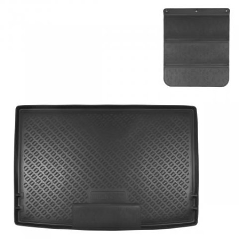 2 949 р. Коврики в багажное отделение с защитным фартуком Norplast Unidec  Skoda Yeti (2009-2013) (черный)  с доставкой в г. Кемерово