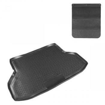 Коврик в багажное отделение с защитным фартуком Norplast Unidec Chevrolet Lacetti седан (2002-2013) (черный)