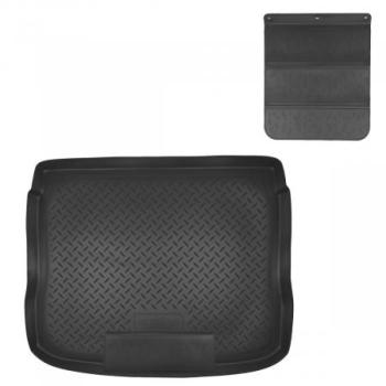 Коврик в багажное отделение с защитным фартуком Norplast Unidec Volkswagen Tiguan  NF (2006-2011) дорестайлинг (черный)