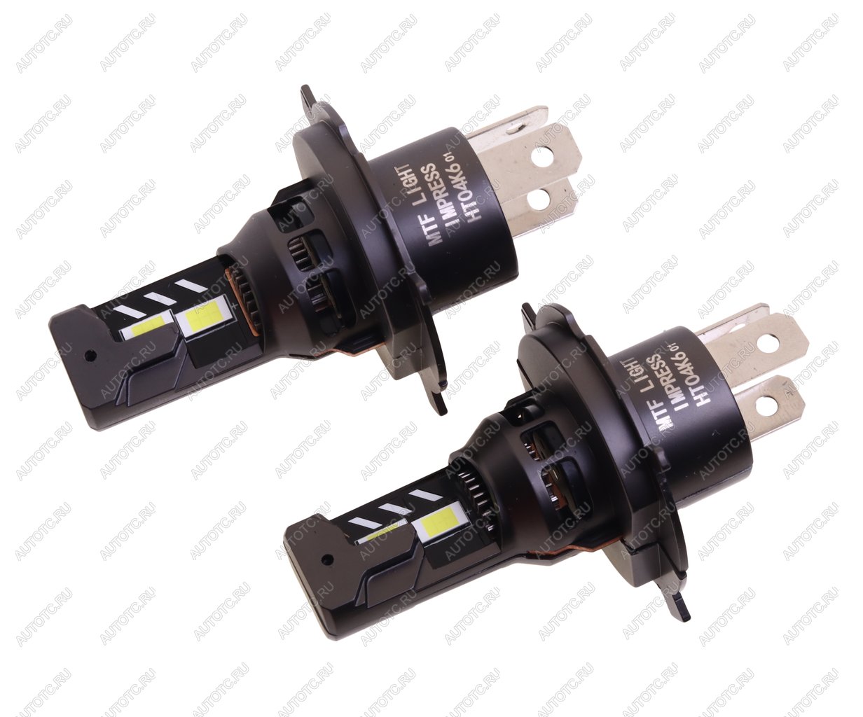 4 199 р. Лампа светодиодная 12V H4 P43t бокс (2шт.) MTF MTF ht04k6  с доставкой в г. Кемерово