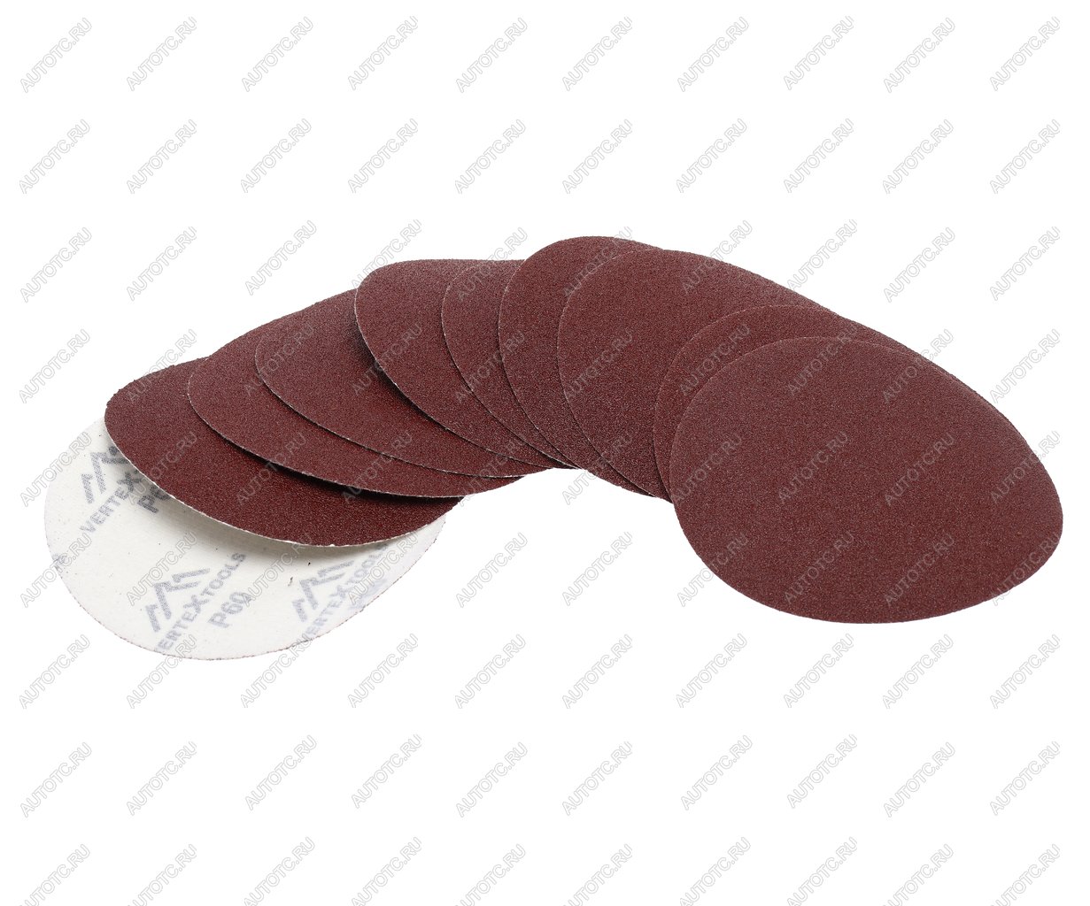 117 р. Бумага наждачная на липучке D125 P60 10шт. VERTEXTOOLS VERTEXTOOLS 12800-060  с доставкой в г. Кемерово