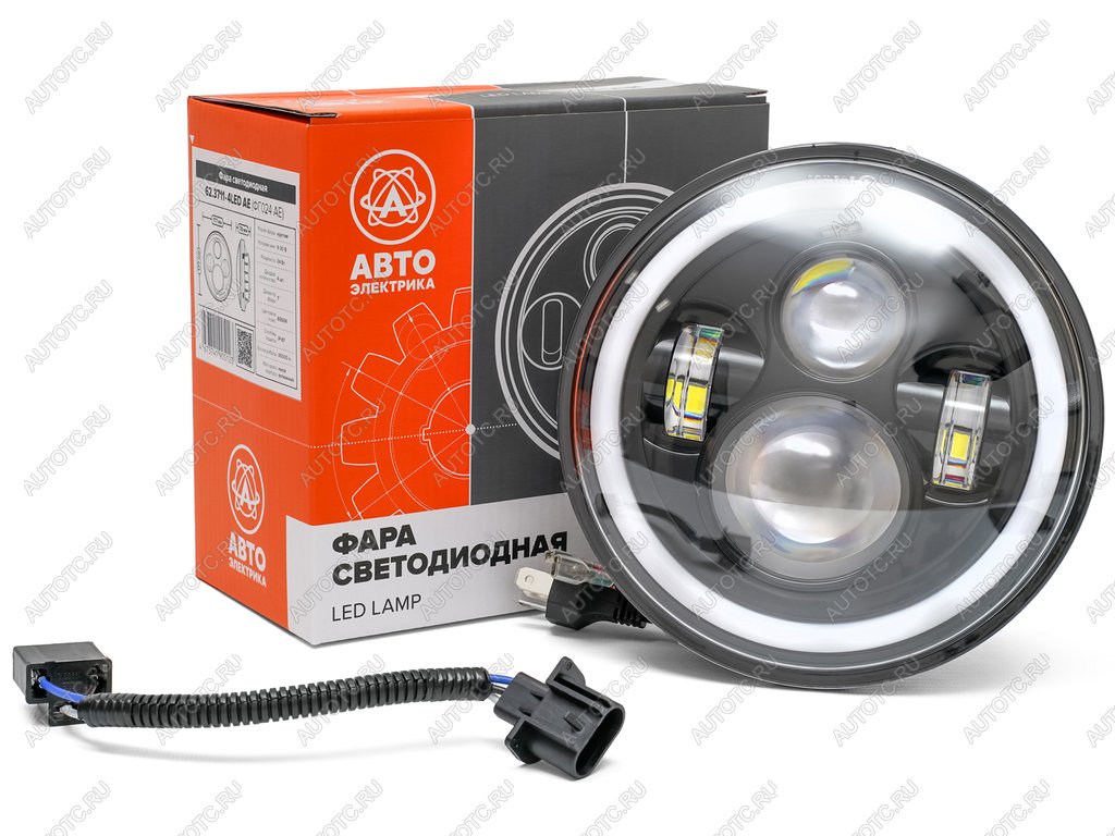 2 059 р. Фара ВАЗ-21213,УАЗ-31519 Хантер 4 диода, с ДХО и поворотником AVTOELECTRICA AVTOELECTRICA 62.3711-4led ae (фг024 ae)  с доставкой в г. Кемерово