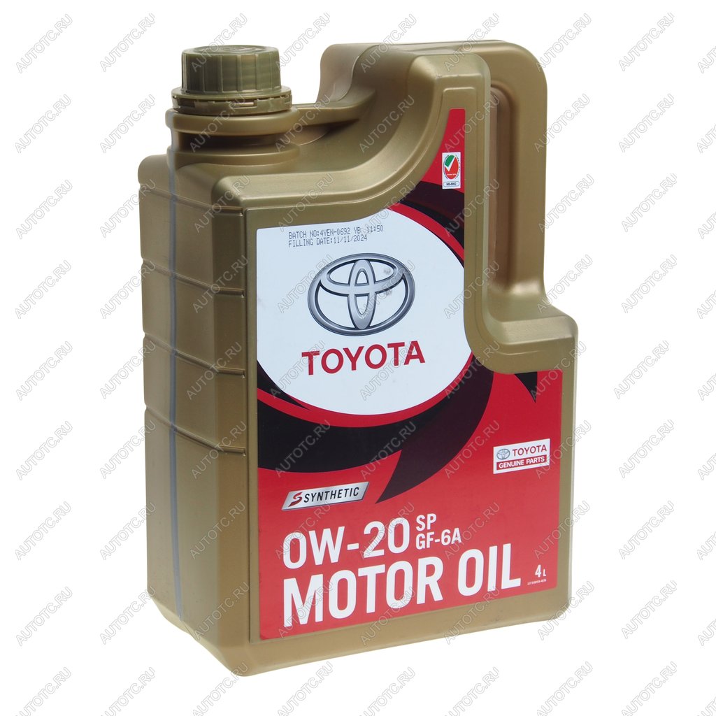 3 999 р. Масло моторное TOYOTA MOTOR OIL SP синт.4л SAE0W20 OE TOYOTA 08880-84355  с доставкой в г. Кемерово