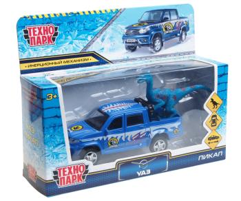 1 539 р. Модель автомобиля УАЗ пикап металлическая ТЕХНОПАРК ТЕХНОПАРК pickup-12snow-dino  с доставкой в г. Кемерово. Увеличить фотографию 1
