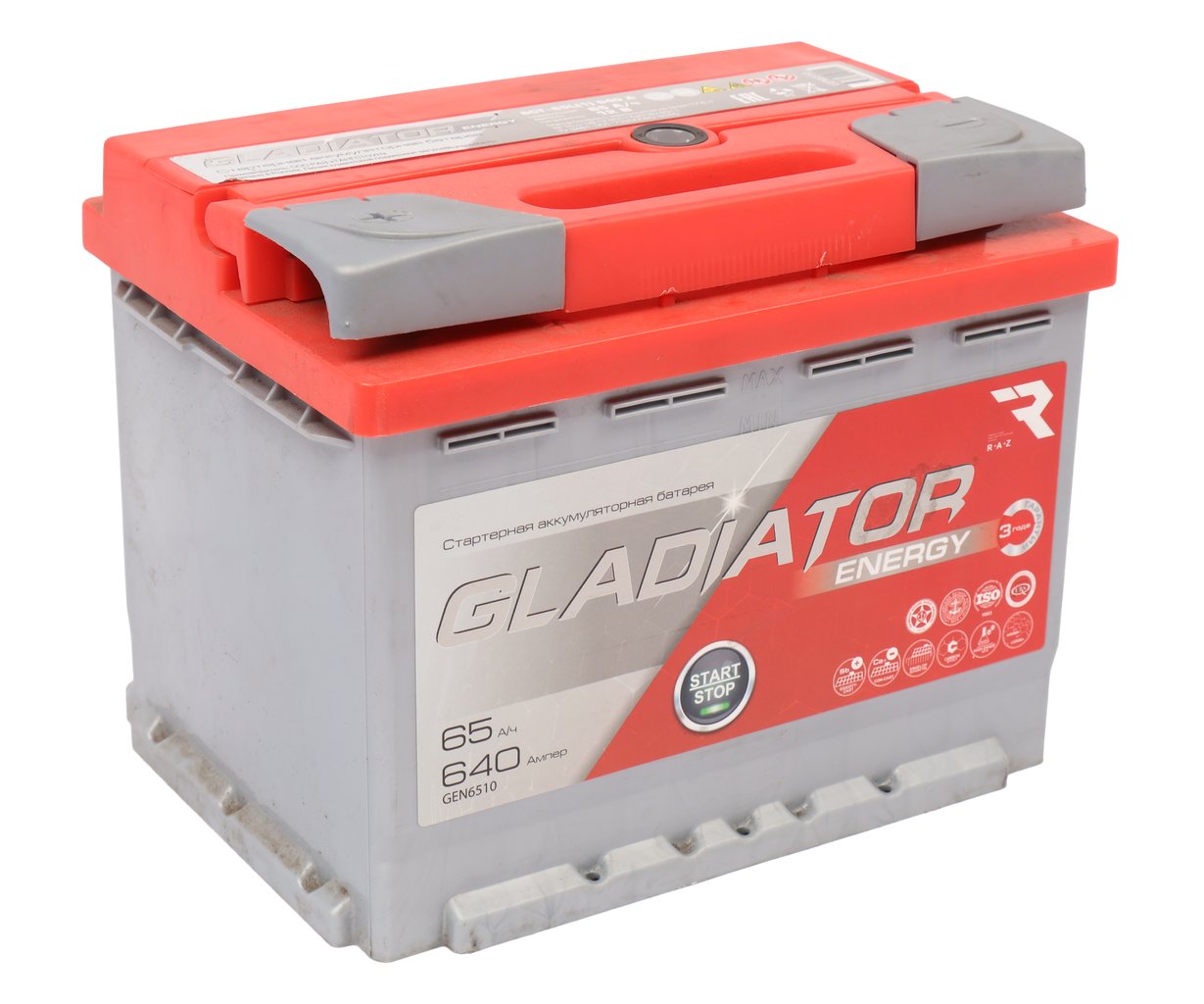 6 549 р. Аккумулятор GLADIATOR Energy 65Ач GLADIATOR 6ст65(1)  с доставкой в г. Кемерово