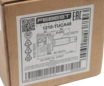 3 699 р. ШРУС наружный HYUNDAI Tucson (04-10) комплект FEBEST FEBEST 1210-tuca48  с доставкой в г. Кемерово. Увеличить фотографию 4