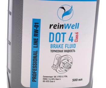 499 р. Жидкость тормозная DOT-4 CLASS 6 0.5л REINWELL REINWELL 3295  с доставкой в г. Кемерово. Увеличить фотографию 3