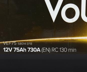 13 699 р. Аккумулятор VOLTHOR EFB 75Ач обратная полярность,низкий VOLTHOR 6ст75(0) 58014  с доставкой в г. Кемерово. Увеличить фотографию 4
