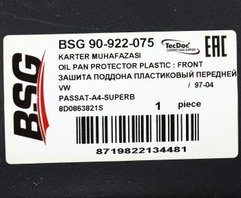 2 399 р. Защита двигателя VW Passat (97-05) AUDI A4 (94-01) передняя (пыльник) BSG BSG bsg90922075  с доставкой в г. Кемерово. Увеличить фотографию 3