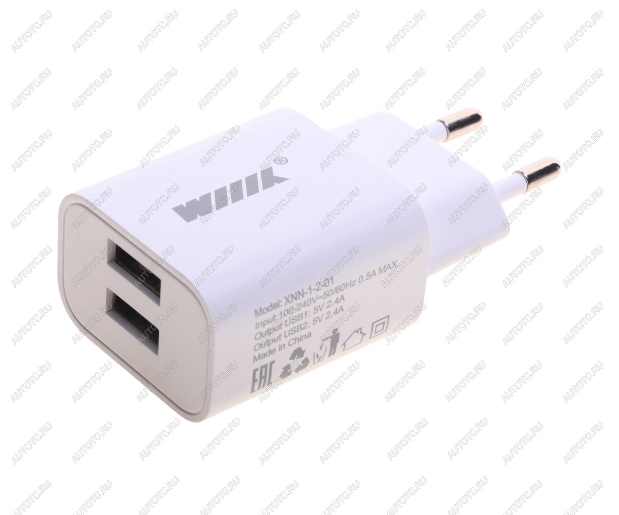 299 р. Устройство зарядное в розетку 2USB WIIIX WIIIX unn-1-2-01  с доставкой в г. Кемерово