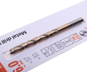 105 р. Сверло по металлу 6.0х93мм HSS Titanium GEPARD GEPARD gp1360-093  с доставкой в г. Кемерово. Увеличить фотографию 3