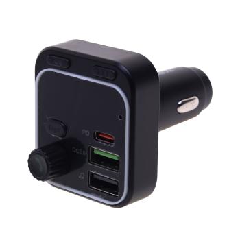669 р. Устройство зарядное в прикуриватель с трансмиттером (bluetooth,hands free) черное BOROFONE BOROFONE bc53  с доставкой в г. Кемерово. Увеличить фотографию 1