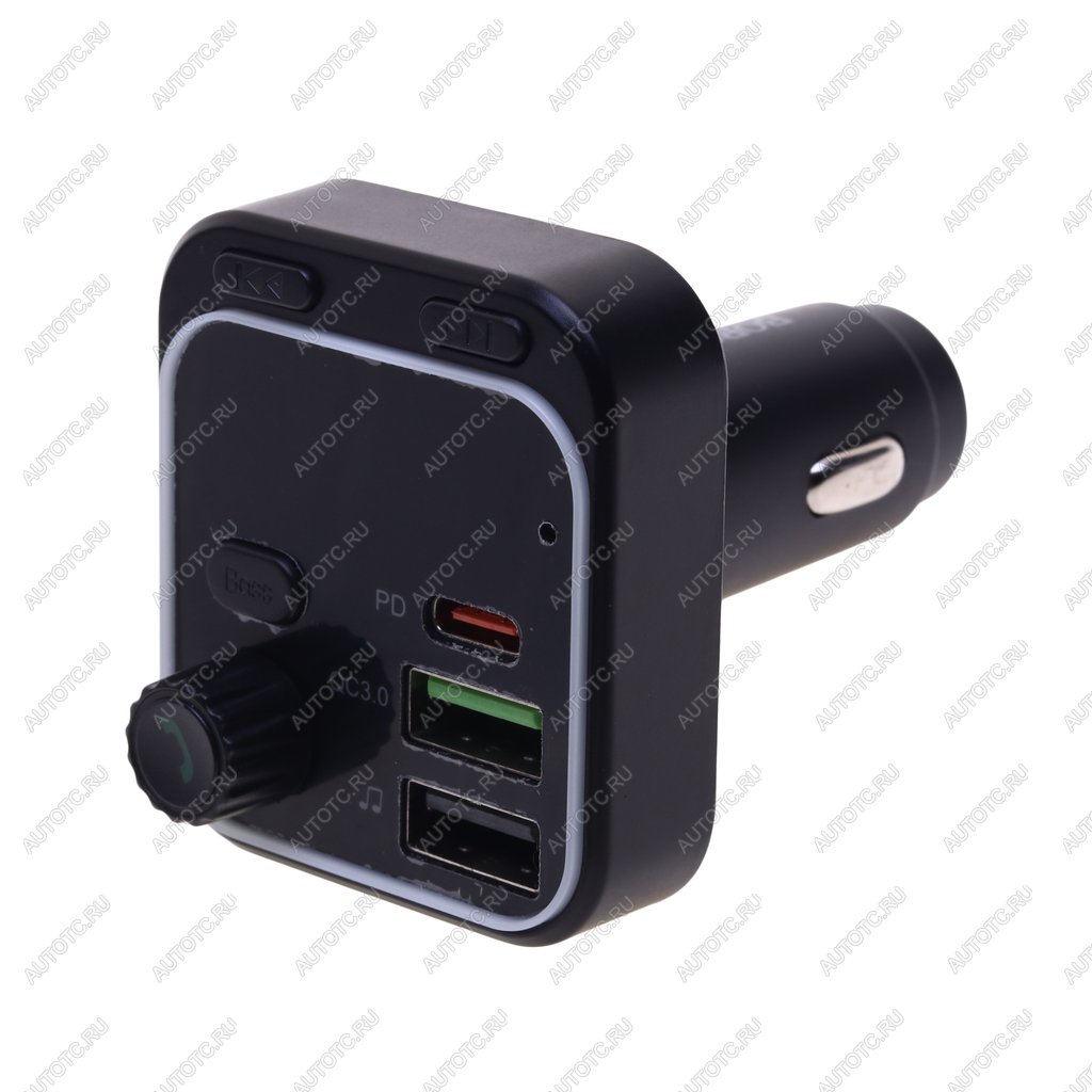 669 р. Устройство зарядное в прикуриватель с трансмиттером (bluetooth,hands free) черное BOROFONE BOROFONE bc53  с доставкой в г. Кемерово