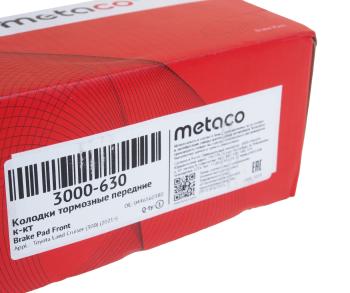 4 399 р. Колодки тормозные TOYOTA Land Cruiser (300) (21-) передние (4шт.) METACO METACO 3000630  с доставкой в г. Кемерово. Увеличить фотографию 4