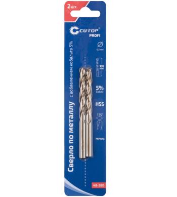 499 р. Сверло по металлу 6.5х101мм HSS Cobalt (2шт.) CUTOP CUTOP 48-380  с доставкой в г. Кемерово. Увеличить фотографию 1
