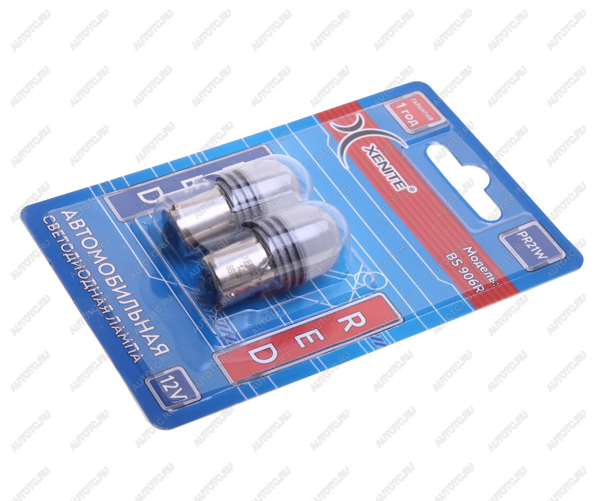 459 р. Лампа светодиодная 12V P21W BA15S красная блистер (2шт.) XENITE XENITE 1009660 XENITE 1009660  с доставкой в г. Кемерово