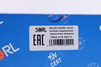 5 999 р. Клапан RENAULT Premium,Kerax,Magnum управления тормозами прицепа SORL SORL 35220100020  с доставкой в г. Кемерово. Увеличить фотографию 4