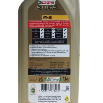 1 549 р. Масло моторное EDGE TITANIUM dexos2 5W40 C3SNCF синт.1л CASTROL CASTROL 15e696  с доставкой в г. Кемерово. Увеличить фотографию 4